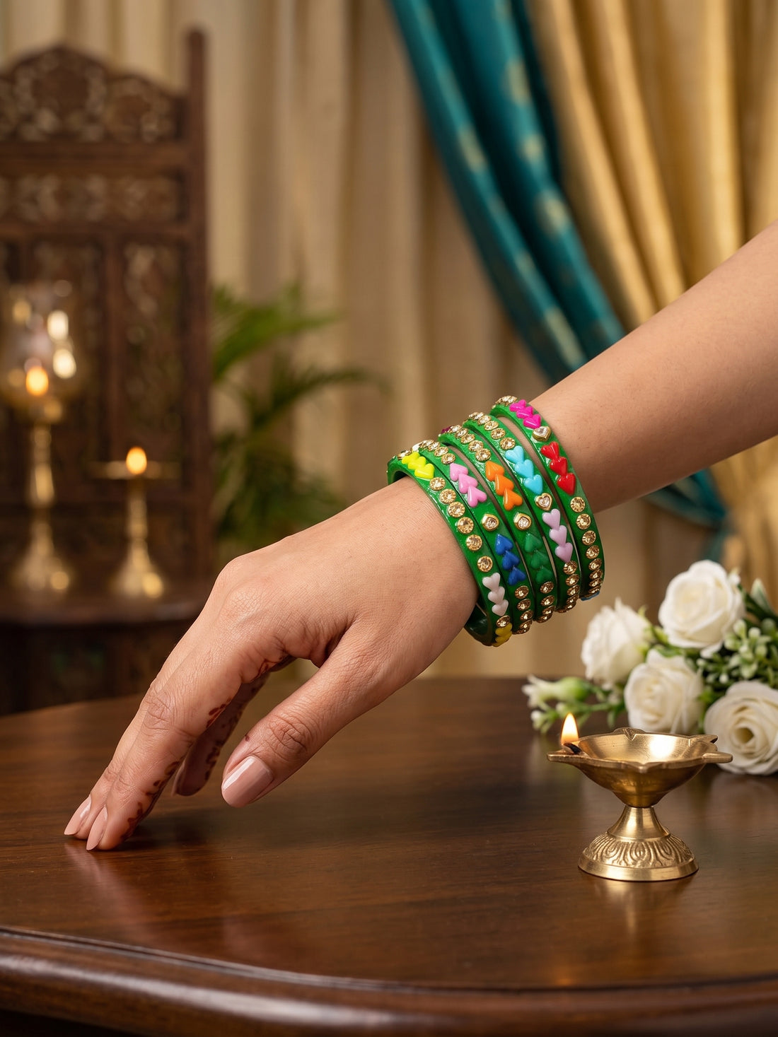 Deep Maroon & Gold Bridal Bangles