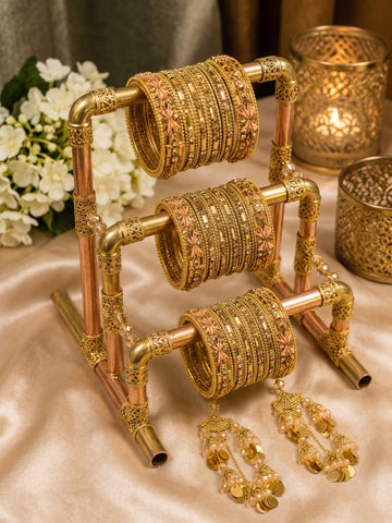Multicolor Kundan Bangles with Latkan